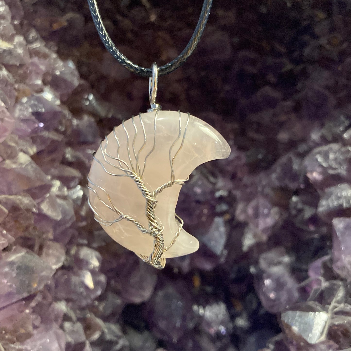 Wire Wrapped Moon Necklace