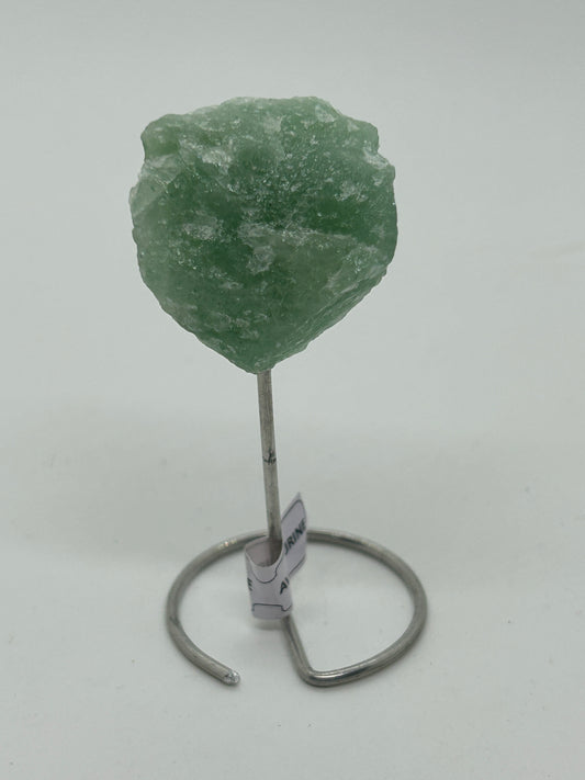 Rough Aventurine on Silver Pin Stand