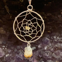 Citrine Web Necklace