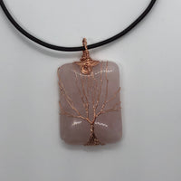 Rose Quartz Tree Necklace