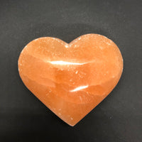 Orange Selenite Heart