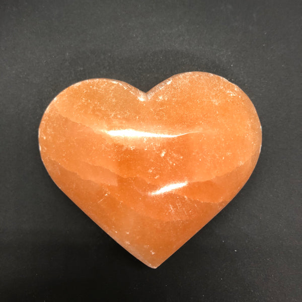 Orange Selenite Heart